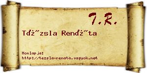 Tézsla Renáta névjegykártya